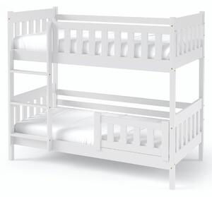 Patrová dětská postel LILA | 80x160 cm 2x | s rošty | bílá | UNI PROVEDENÍ
