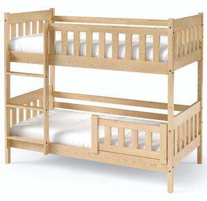 Patrová dětská postel LILA | 80x160 cm 2x | s rošty | přírodní | UNI PROVEDENÍ