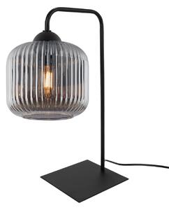 Stolní lampa Riffle, 1x grafitové skleněné stínítko