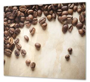Ochranná deska zrna kávy, vintage podklad - 52x60cm / Bez lepení na zeď