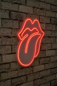 ASIR Nástěnná dekorace s led osvětlením THE ROLLING STONES červená
