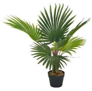 Umělá rostlina palma s květináčem - 70 cm | zelená