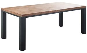 TIROL Jídelní stůl 160x90 cm, tmavě hnědá, dub
