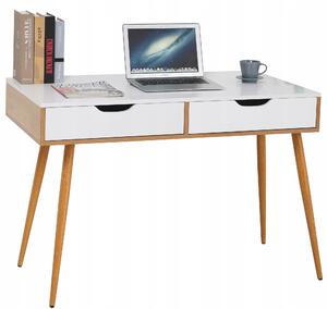 Obdélníkový psací stůl SKANDINÁVSKÝ 110 x 50 x 75 cm bílý