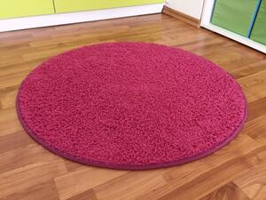 Vopi koberce AKCE: 200x200 (průměr) kruh cm Kusový koberec Color shaggy růžový kruh - 200x200 (průměr) kruh cm