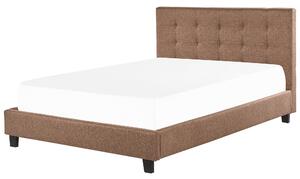 Čalouněná postel 180 x 200 cm hnědá LA ROCHELLE