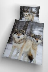 Glamonde 3D povlečení Wolf se zipem 140×200 cm