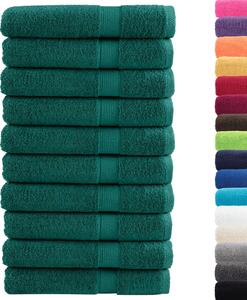 Premium ručníky SOLUND 10 ks zelené 80 x 200 cm 600 g/m²