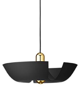 Závěsné svítidlo AYTM Cycnus, černé, Ø 45 cm, hliník, E27