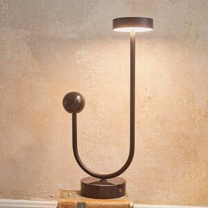 Stolní lampa AYTM Grasil LED, černá, mramor, výška 56 cm