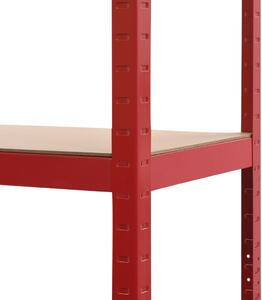 Skladový regál - červený | 80x40x160 cm