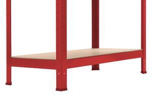 Skladový regál - červený | 80x40x180 cm