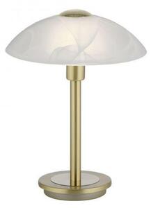 PAUL NEUHAUS LED stolní lampa matná mosaz alabastrový dekor sklo 3 krokové stmívání dotykovým stmívačem 3000K PN 4026-60