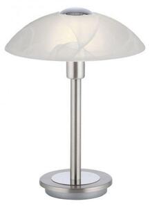 PAUL NEUHAUS LED stolní lampa stříbrná alabastrový dekor sklo 3 krokové stmívání dotykovým stmívačem 3000K PN 4026-55