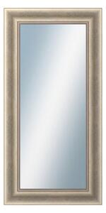 DANTIK - Zarámované zrcadlo - rozměr s rámem cca 50x100 cm z lišty KŘÍDLO velké stříbrné patina (2773)