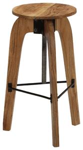 Barové židle 2 ks z masivního akáciového dřeva | 30x(58-78) cm