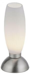 PAUL NEUHAUS LED stolní lampa stříbrná opálové sklo 3 krokové stmívání dotykovým stmívačem 3000K PN 4021-55