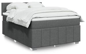 Box spring postel s matrací tmavě šedý 140 x 190 cm textil 3289357