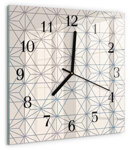 Skleněné hodiny na stěnu Geometrický vzor zskc-30x30-00182308