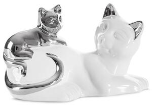 DEKORAČNÍ FIGURKA CAT 20X11X12 CM BÍLÁ
