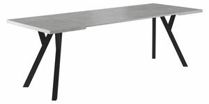 Rozkládací jídelní stůl TATE - 90x90, beton / černý