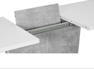 Rozkládací jídelní stůl JAMIN - 120x80, dub wotan / matný bílý