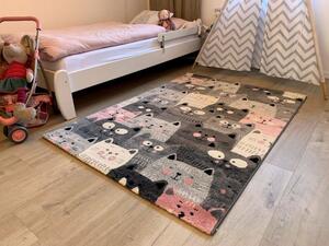 Vopi | Dětský koberec Kiddo A1079 pink - 80 x 150 cm