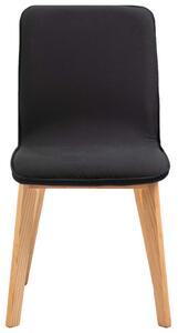 Jídelní židle Bronte - 2 ks - textil | černé