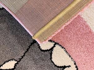 Vopi | Dětský koberec Kiddo A1087 pink - 80 x 150 cm