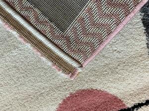 Vopi | Dětský koberec Kiddo F0132 pink - 80 x 150 cm