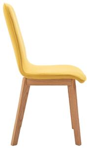 Jídelní židle Bronte - 6 ks - textil | žluté