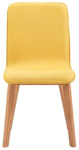 Jídelní židle Bronte - 6 ks - textil | žluté