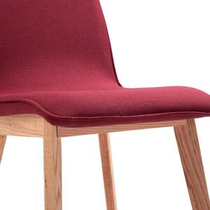 Jídelní židle Bronte - 6 ks - textil | červené