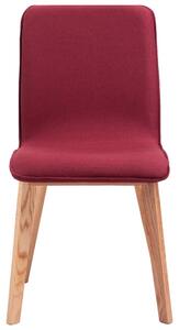 Jídelní židle Bronte - 4 ks - textil | červené
