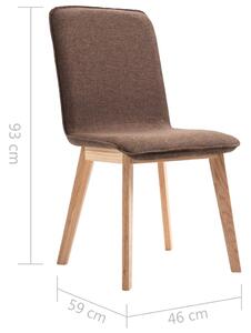 Jídelní židle Bronte - 2 ks - textil | hnědé