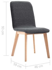 Jídelní židle Bronte - 4 ks - textil | šedé