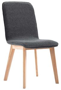 Jídelní židle Bronte - 4 ks - textil | šedé