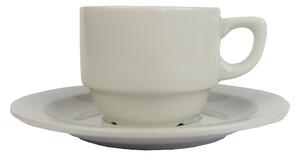 Karlovarský porcelán Šálek Praktik 190 ml s podšálkem sada 6 ks