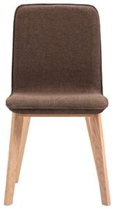 Jídelní židle Bronte - 2 ks - textil | hnědé