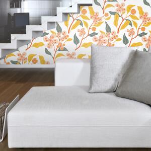 Tapeta - Květy v bílém pozadí