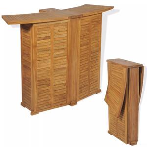 Venkovní barový stůl - teak | 155x53x105 cm