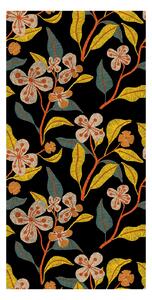 Tapeta - Květy v černém pozadí