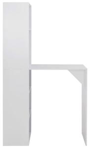 Barový stůl se skříní - bílý | 115x59x200 cm