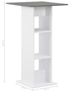 Barový stůl Edge - bílý | 60x60x110 cm