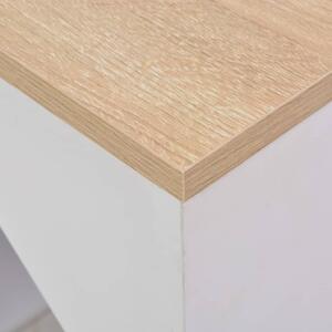 Barový stůl Stocky se skříní - bílý | 115x59x200 cm