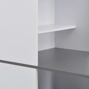Barový stůl Mansion se skříní - bílý | 115x59x200 cm