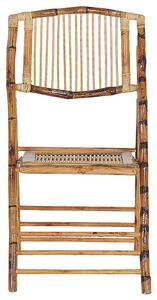 Sada 4 dřevěných bambusových židlí TRENTOR