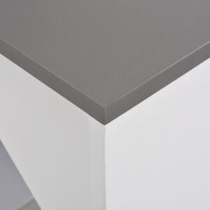 Barový stůl Mansion se skříní - bílý | 115x59x200 cm