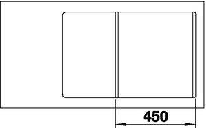 Granitový dřez Blanco AXIA III 45 S F jasmín s excentrem dřez vpravo a deska sklo