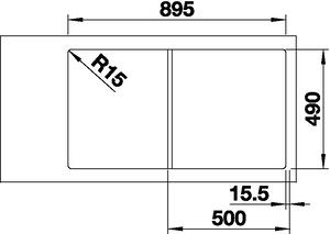 Granitový dřez Blanco AXIA III 5 S InFino antracit + skleněná krájecí deska a excentr 523215